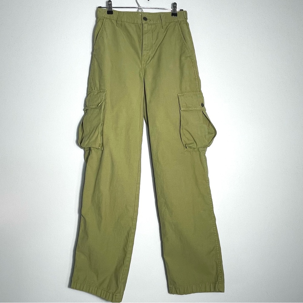 MADEWELL Women's Olive Green Cargo Pants Size 24 (Slight Discoloration)
